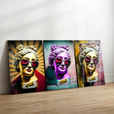Contemporary Statue Glass Wall Art Bundle.